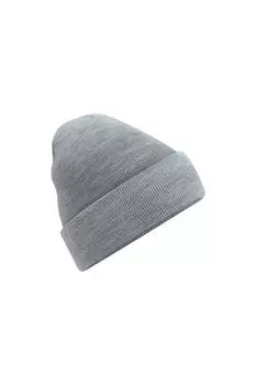 Оригинальная зимняя шапка-бини с манжетами Beechfield, черный