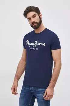 ОРИГИНАЛЬНАЯ СТРЕТЧ футболка N Pepe Jeans, темно-синий