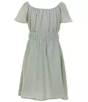 Оригинальное платье с развевающимися рукавами для больших девочек 7–16 лет Originality, зеленый