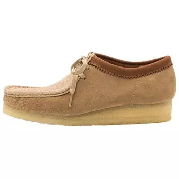 Оригинальные ботинки Wallabee, комбинированные, песчаник Clarks