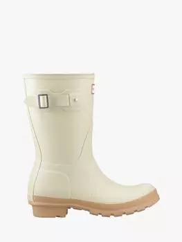 Оригинальные короткие веллингтонские сапоги Hunter, цвет Gravel/Biscuit