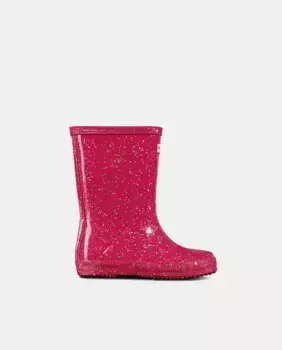 Оригинальные резиновые сапоги First Giant с блестками для малышей Hunter, красный