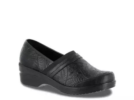 Оригинальные сабо Easy Street, Black Embossed Faux Leather