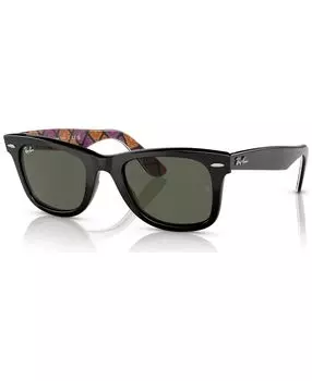Оригинальные солнцезащитные очки унисекс wayfarer x dia de los muertos, rb214054-x Ray-Ban, черный