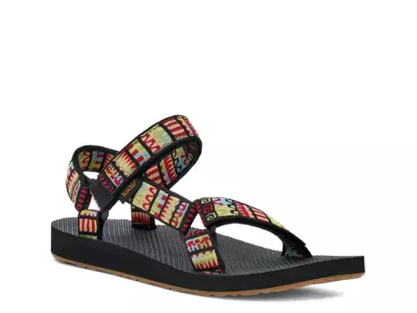 Оригинальные универсальные сандалии Teva, Red Abstract Print