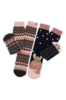 Оригинальные женские носки тапочки, 2 пары Totes, черный