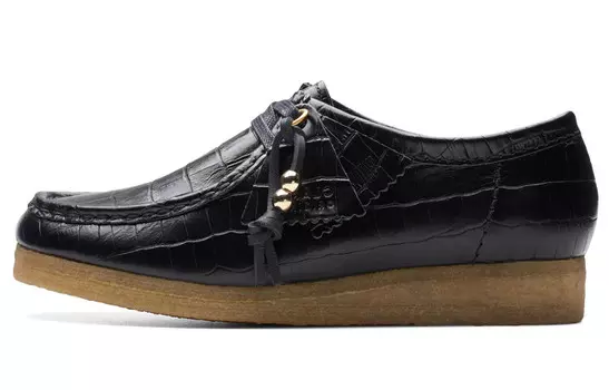 Оригинальные женские повседневные туфли WALLABEE женские черные Clarks