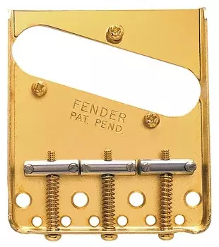 Оригинальный бридж Fender 3-Saddle American Vintage Telecaster Gold 0990806200 НОВИНКА FEN-099-0806-200