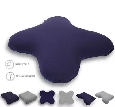 Оригинальный чехол Be design для ортопедической подушки для шеи VISCO AIR Butterfly темно-синий Sei Design Heimtextilien