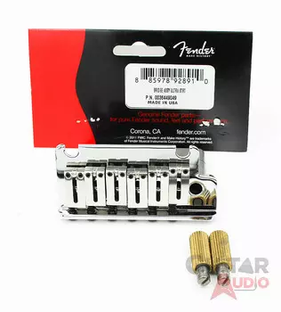 Оригинальный Fender Deluxe Ultra Strat/Stratocaster Bridge Tremolo в сборе — хром 003-6449-049
