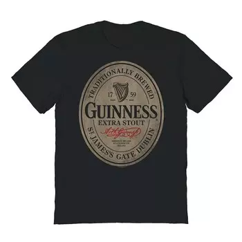 Оригинальный потертый логотип Guinness для мужчин Licensed Character, черный