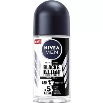 Оригинальный шариковый антиперспирант Black&White Invisible, 50 мл, Nivea