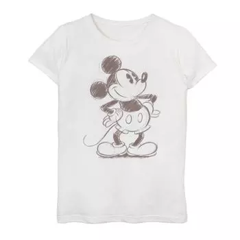 Оригинальный топ Disney's Mickey Mouse для девочек 6–16 лет с карандашным наброском Licensed Character