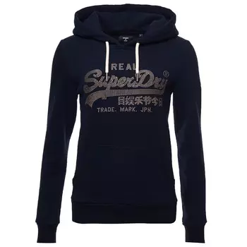 Оригинальный винтажный свитшот Superdry, синий