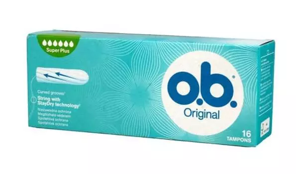 Оригинал Супер Плюс, тампоны, 16 шт. O.B.