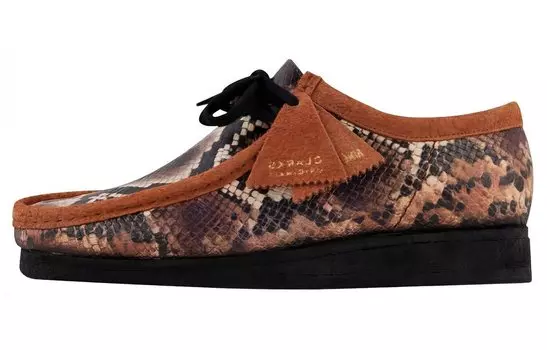 Оригиналы Wallabee Aime Leon Dore Snakeskin Brown Clarks