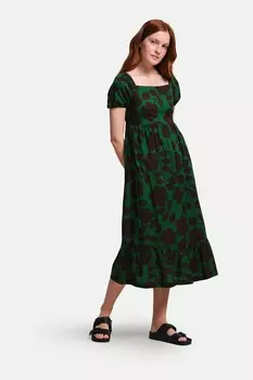 Orla kiely летнее платье миди из 100% хлопка Regatta, зеленый
