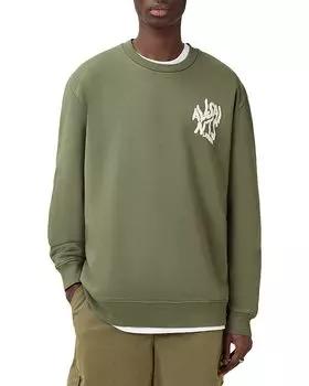 Орландо свитшот с круглым вырезом ALLSAINTS, зеленый
