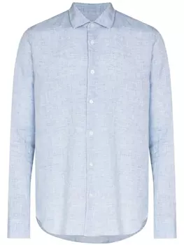 Orlebar Brown льняная рубашка Giles, синий