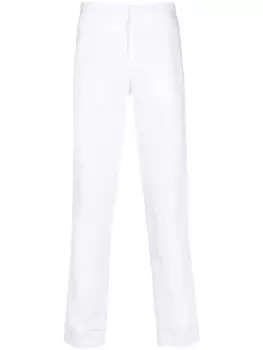 Orlebar Brown льняные брюки строгого кроя, белый