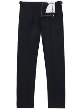 Orlebar Brown льяные брюки Griffon строгого кроя, черный