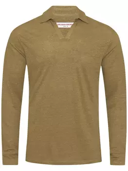 Orlebar Brown рубашка поло Felix, зеленый