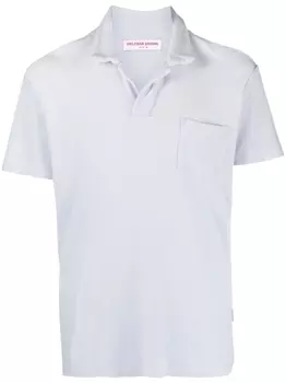 Orlebar Brown рубашка поло с короткими рукавами, синий