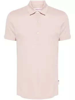 Orlebar Brown рубашка поло Sebastian из смеси шелка и хлопка, розовый