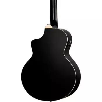 Ortega D7CE 4-струнная акустическая электрическая бас-гитара с разрезом Satin Black