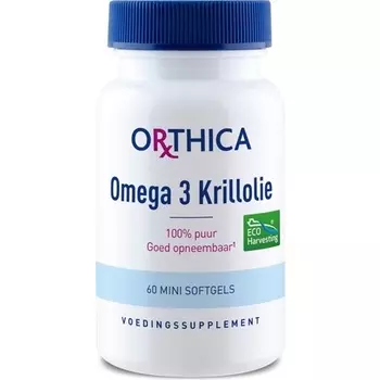 Orthica Омега-3 масло криля Рыбий жир - 60 мини-желатиновых капсул