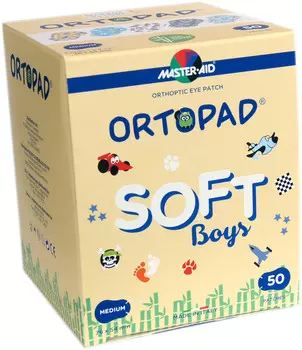 Ortopad Soft Boy средние патчи для глаз 50 шт Inna Marka