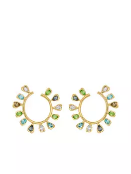 Oscar de la Renta декорированные серьги-кольца, золотой