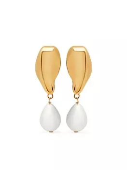 Oscar de la Renta декорированные серьги-подвески, золотой