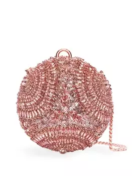 Oscar de la Renta клатч Billiard с кристаллами, розовый