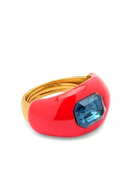 Oscar de la Renta кольцо с кристаллами, красный