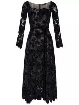 Oscar de la Renta платье цвета пиона из бархата, синий