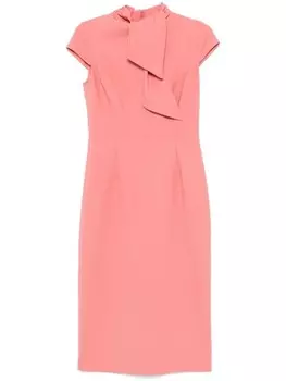 Oscar de la Renta платье миди с завязками, розовый
