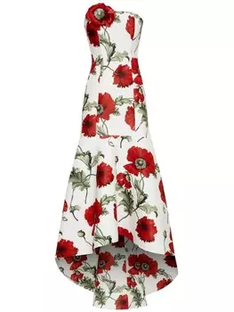 Oscar de la Renta платье с принтом, белый