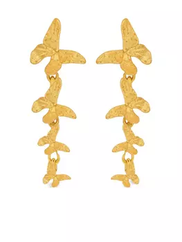 Oscar de la Renta серьги Butterfly Drop, золотой