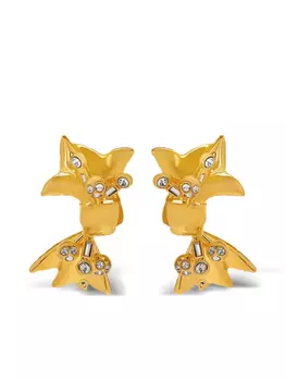 Oscar de la Renta серьги Mill Bow, золотой