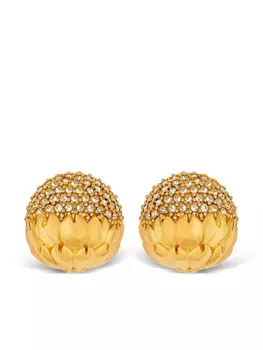 Oscar de la Renta серьги с кристаллами, золотой