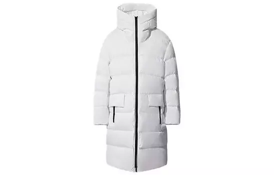 Пуховое длинное пальто с капюшоном Uniqlo Jil Sander Collaboration Series, 01 молочно-белый