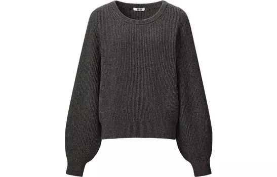 Осень-зима 23 U Series свитер женский темно-коричневый Uniqlo