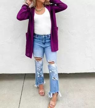 Осенние кардиганы Lola фиолетового цвета BLAKELEY