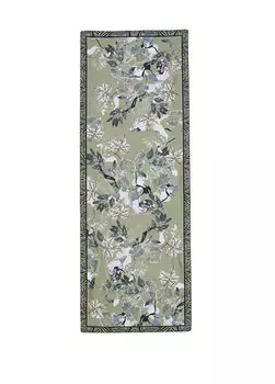 Осенние листья хаки 165x80 см женская шаль из шелкового твила Beymen