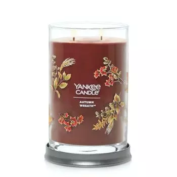 Осенний венок Yankee Candle, 20 унций. Фирменная большая свеча-тумблер