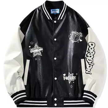 Осенняя бейсбольная куртка-пальто унисекс Doraemon, черный