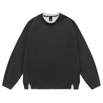 Осенняя минималистичная структурная двухкомпонентная толстовка унисекс LOMBT, Deep Sea Blue