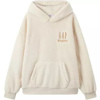 Осенняя толстовка с капюшоном унисекс GAP, бежевый