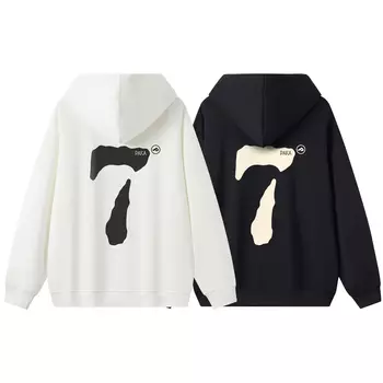 Осенняя толстовка унисекс, 2 шт PAKA, 2 Pack (White+Creamy Apricot)